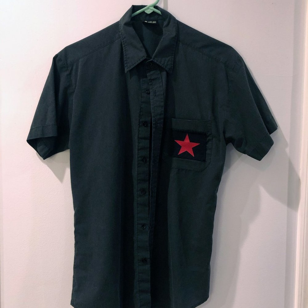 Men's Short Sleeve Black Shirt
